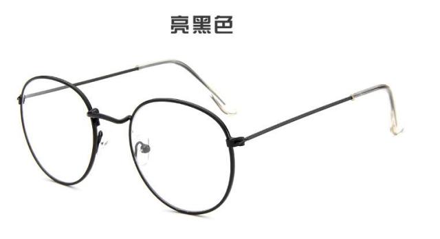 2018 New Designer Woman Glasses Optical Frames Metal Round Glasses Frame Clear lens Eyeware Black Silver Gold Eye Glass