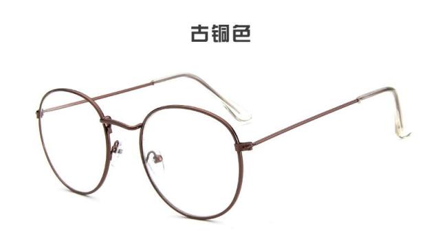 2018 New Designer Woman Glasses Optical Frames Metal Round Glasses Frame Clear lens Eyeware Black Silver Gold Eye Glass