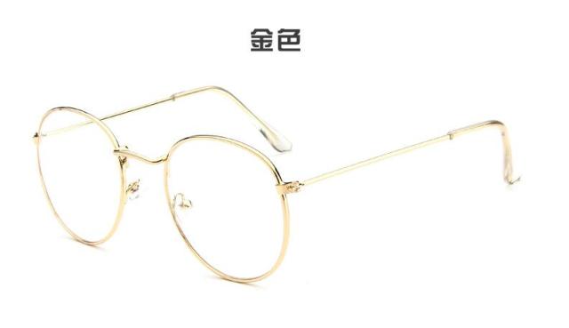 2018 New Designer Woman Glasses Optical Frames Metal Round Glasses Frame Clear lens Eyeware Black Silver Gold Eye Glass