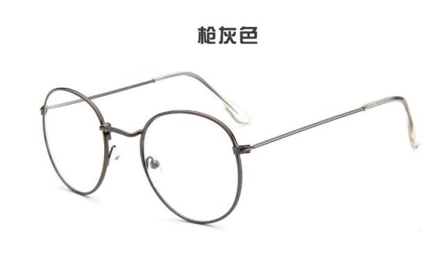 2018 New Designer Woman Glasses Optical Frames Metal Round Glasses Frame Clear lens Eyeware Black Silver Gold Eye Glass