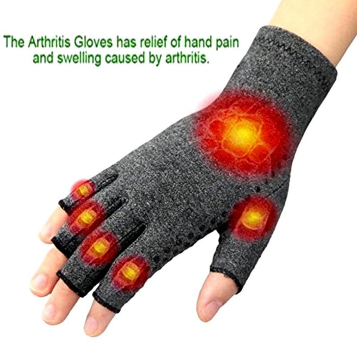 A pair of Dispensing non-slip care gloves Pressure gloves Outdoor fitness gloves Half finger gloves Arthritis