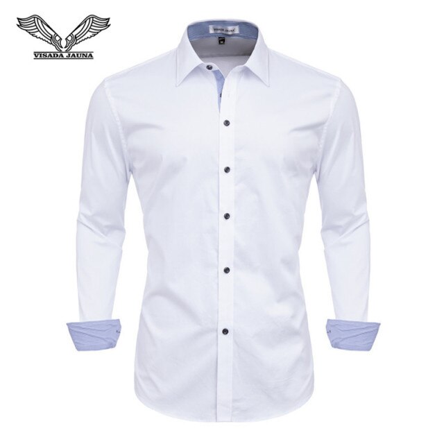 2019 New Fashion Casual Shirt Men Long Sleeve Slim Fit Men's Casual Button-Down Shirt Formal Dress Shirts Men Clothes Camisa