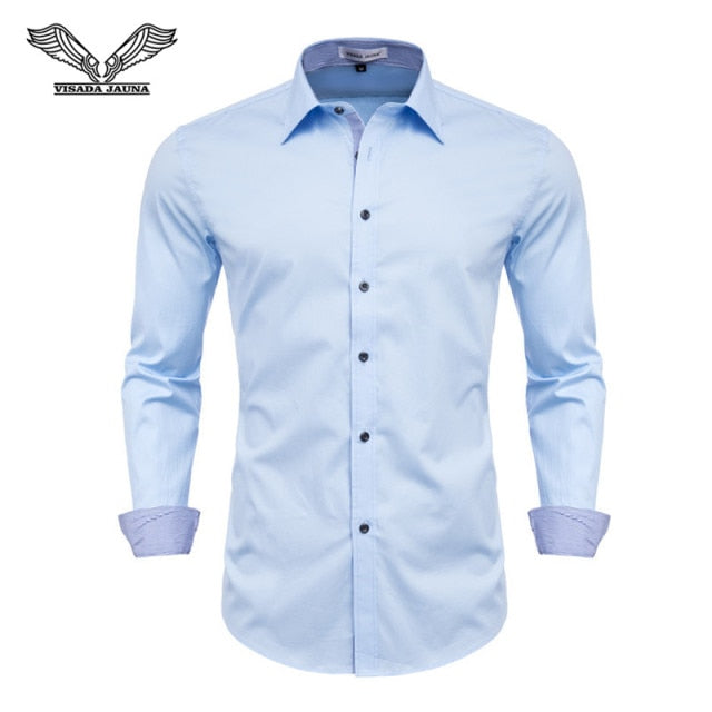 2019 New Fashion Casual Shirt Men Long Sleeve Slim Fit Men's Casual Button-Down Shirt Formal Dress Shirts Men Clothes Camisa