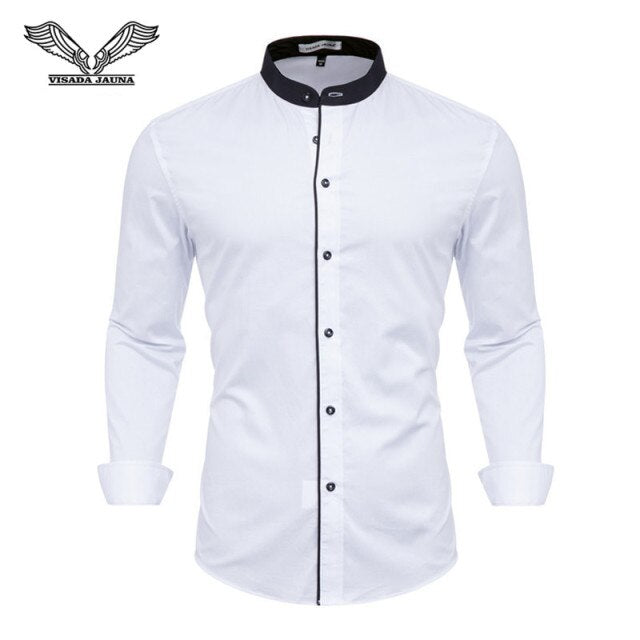 2019 New Fashion Casual Shirt Men Long Sleeve Slim Fit Men's Casual Button-Down Shirt Formal Dress Shirts Men Clothes Camisa