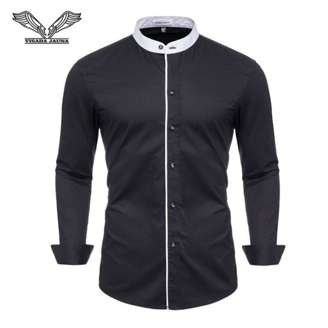 2019 New Fashion Casual Shirt Men Long Sleeve Slim Fit Men's Casual Button-Down Shirt Formal Dress Shirts Men Clothes Camisa