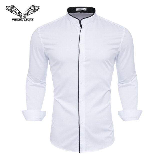 2019 New Fashion Casual Shirt Men Long Sleeve Slim Fit Men's Casual Button-Down Shirt Formal Dress Shirts Men Clothes Camisa