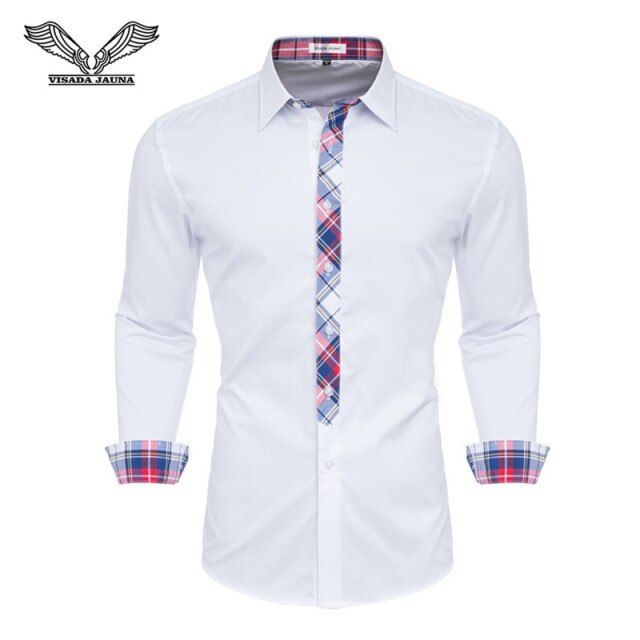 2019 New Fashion Casual Shirt Men Long Sleeve Slim Fit Men's Casual Button-Down Shirt Formal Dress Shirts Men Clothes Camisa