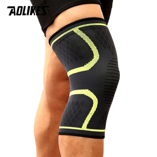 AOLIKES 1PCS Knee Brace Support for Arthritis Joint Nylon Sports Fitness Compression  Sleeves Kneepads Cycling Running Protector