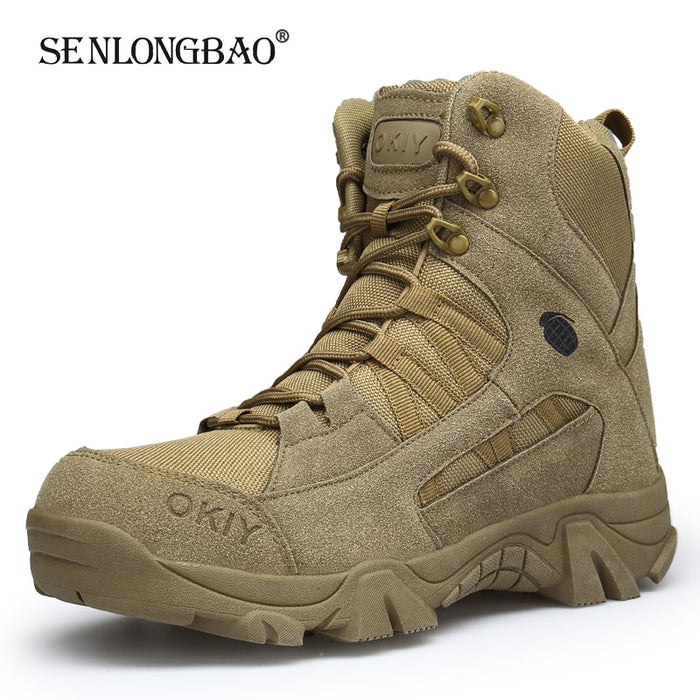 New Autumn Winter Military Boots Outdoor Male Hiking Boots Men Special Force Desert Tactical Combat Ankle Boots Men Work Boots