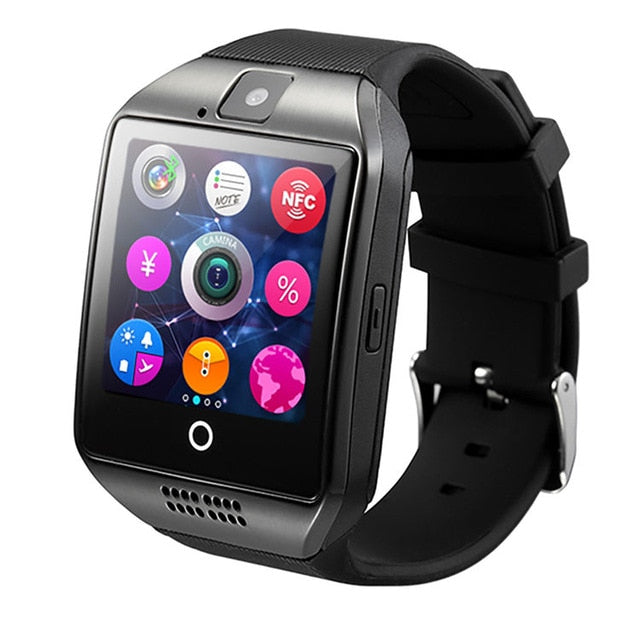 Smart Watch With Camera Q18 Bluetooth Smartwatch SIM TF Card Slot Fitness Activity Tracker Sport Watch Android PK DZ09 Watches