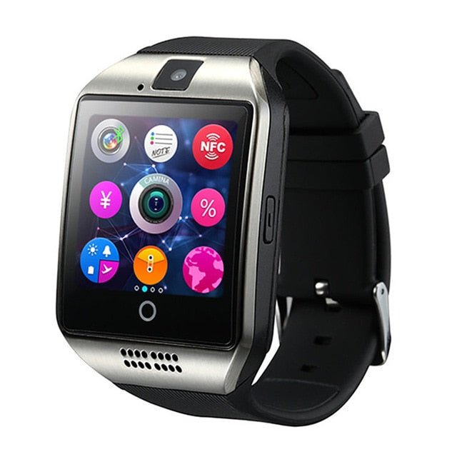 Smart Watch With Camera Q18 Bluetooth Smartwatch SIM TF Card Slot Fitness Activity Tracker Sport Watch Android PK DZ09 Watches