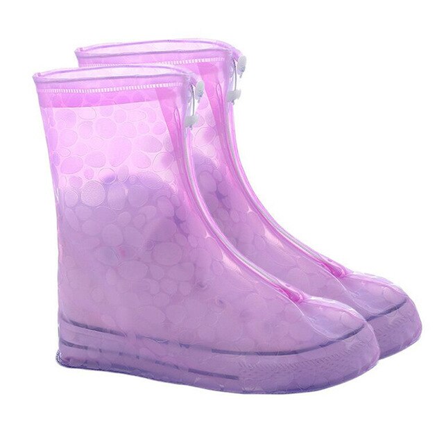 Men Women Shoes Covers for Rain Flats Ankle Boots Cover PVC Reusable Non-slip Cover for Shoes With Internal Waterproof Layer