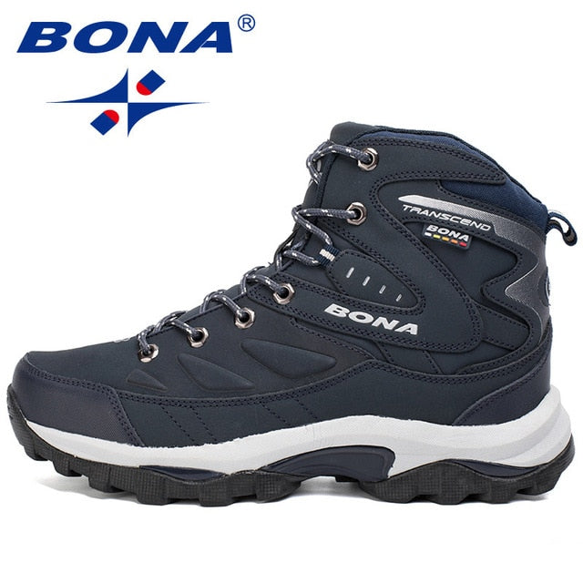 BONA New Hot Style Men Hiking Shoes Winter Outdoor Walking Jogging Shoes Mountain Sport Boots Climbing Sneakers Free Shipping