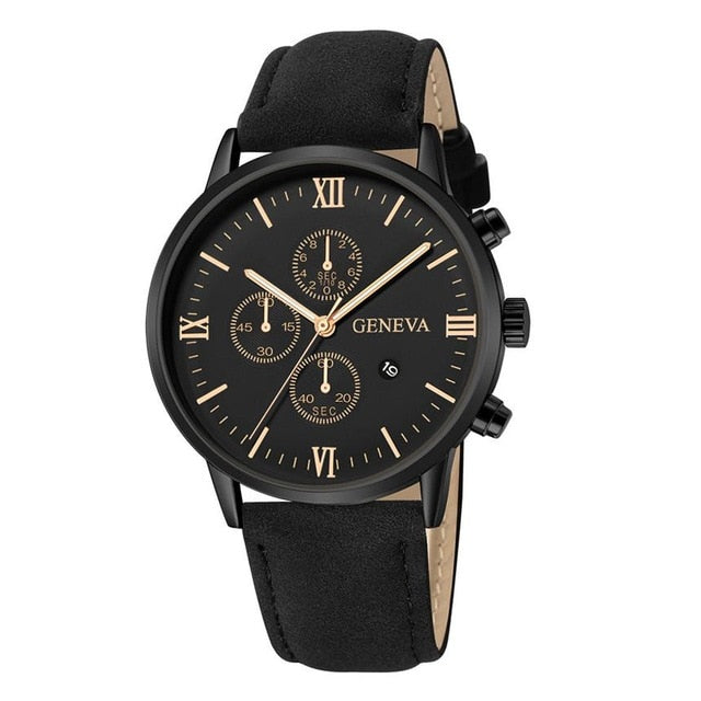 2020 Relogio Masculino Watches Men Fashion Sport Stainless Steel Case Leather Strap Watch Quartz Business Wristwatch Reloj Hombr