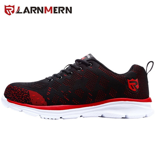 LARNMERN Lightweight Breathable Men Safety Shoes Steel Toe Work Shoes For Men Anti-smashing Construction Sneaker With Reflective