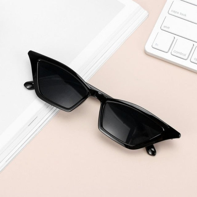 Fashion Women  Vintage Cat Eye Sunglasses  Small Frame UV400 Sun Shades Glasses Street Eyewear Luxury Trending Sunglasses