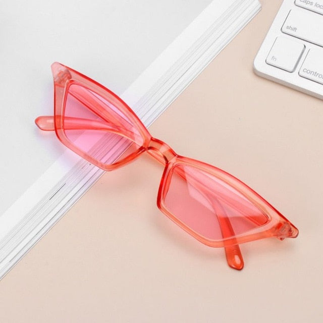 Fashion Women  Vintage Cat Eye Sunglasses  Small Frame UV400 Sun Shades Glasses Street Eyewear Luxury Trending Sunglasses