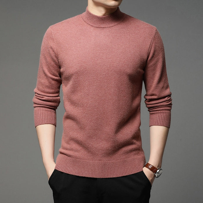 2020 Autumn and Winter New Men Turtleneck Pullover Sweater Fashion Solid Color Thick and Warm Bottoming Shirt Male Brand Clothes