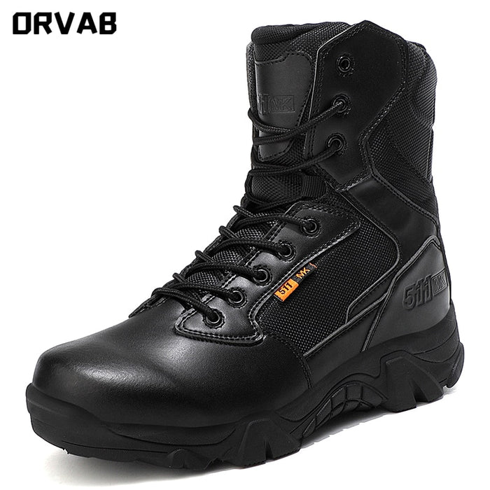 Waterproof Combat Boots for Men Army Boots High Quality US Military Boots Leather Combat Bot Infantry Tactical Boots Army Shoes