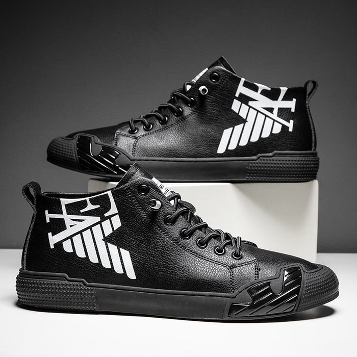 Superstar Fashion Letter Black Printed High top Sneakers Men Skateboard Shoes Seasons Comfortable Sport Shoes Men zapatos hombre