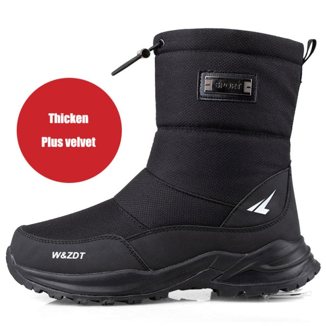 Men Boots 2020 Winter Shoes For Men Warm Snow Boots Mid-calf Men Shoes Thick Plush Winter Boots For -40 degrees Men Cotton Shoes