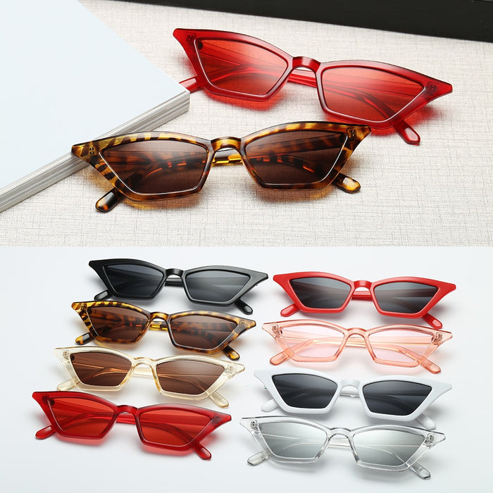 Top quality Fashion Women Glasses Small Frame Cat Eye Sunglasses UV400 Sun Shades Glasses Street Eyewear Female glasses