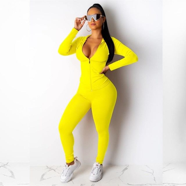 Two Piece Set Tracksuit Women Festival Clothing Fall Winter Top+Pant Sweat Suits Neon 2 Piece Outfits Matching Sets Plus Size