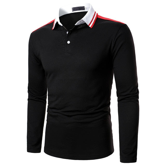 Autumn Men Long Sleeve T-shirt Three Colors Stitching Tops matching street casual fashion T-shirt