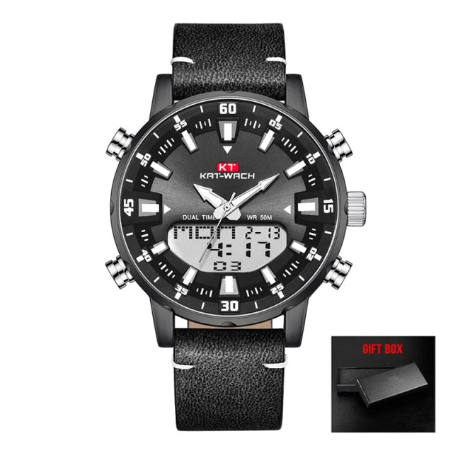 KAT-WACH Watch Male 2020 Sports Digital Watches Men Waterproof Steel Military Quartz Watch For Men Wristwatch Relogio Masculino