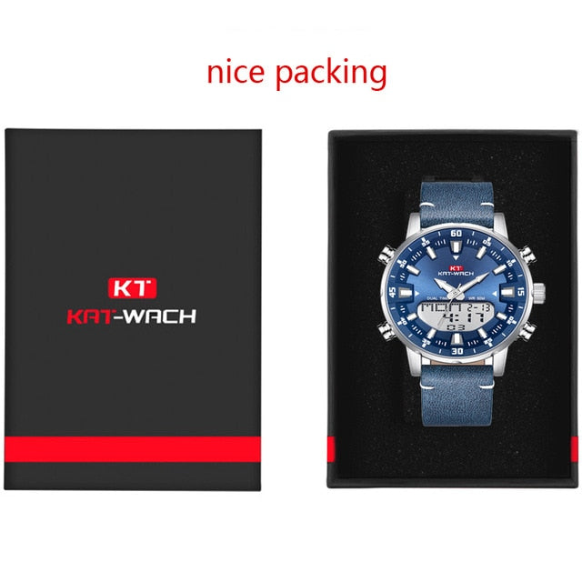 KAT-WACH Watch Male 2020 Sports Digital Watches Men Waterproof Steel Military Quartz Watch For Men Wristwatch Relogio Masculino