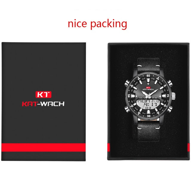 KAT-WACH Watch Male 2020 Sports Digital Watches Men Waterproof Steel Military Quartz Watch For Men Wristwatch Relogio Masculino