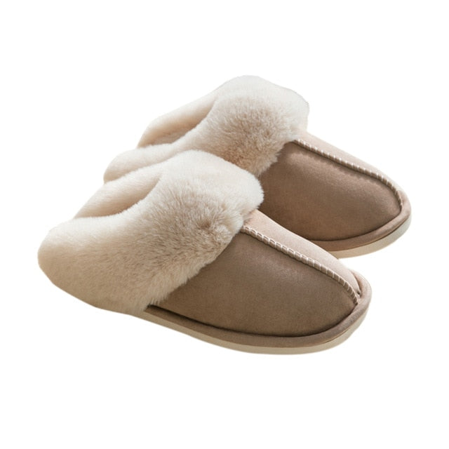 2020 New Women Indoor Slippers Warm Plush Home Slipper Anti Slip Autumn Winter Shoes House Floor Soft Slient Slides