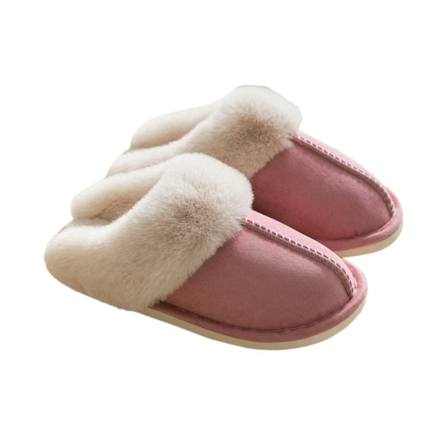 2020 New Women Indoor Slippers Warm Plush Home Slipper Anti Slip Autumn Winter Shoes House Floor Soft Slient Slides