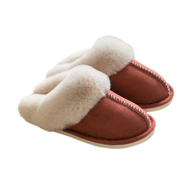 2020 New Women Indoor Slippers Warm Plush Home Slipper Anti Slip Autumn Winter Shoes House Floor Soft Slient Slides