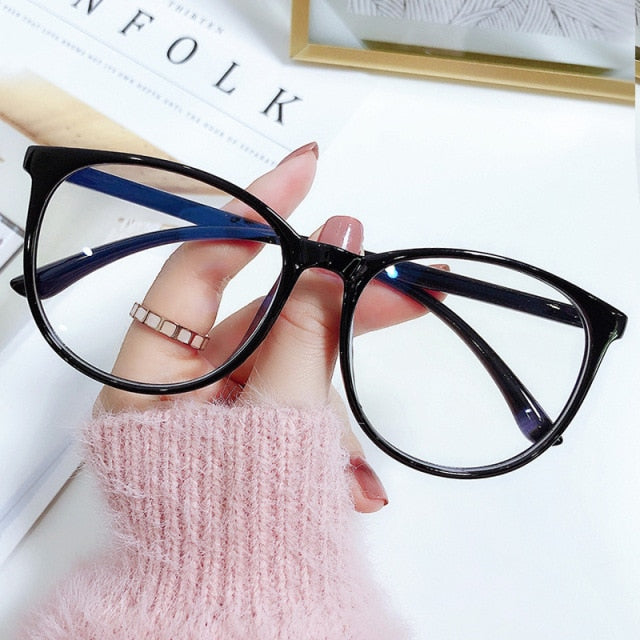 -1.0 1.5 2.0 to 6.0 Black Finished Myopia Glasses Men Women Transparent Eyeglasses Prescription Student Shortsighted Eyewear