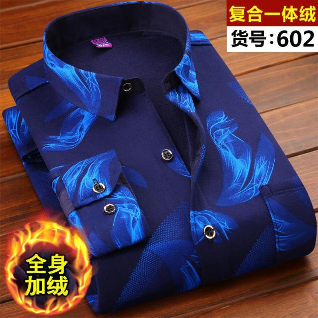 Plus 5XL 6XL Winter Thicking Warm Men Shirt 2021 Male Turn-down Business Casual Flannel Velvet Long Sleeve Plaid Dress Shirts