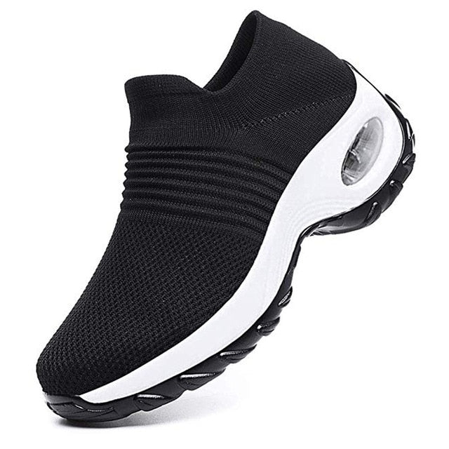 Running Sneakers Fashion Breathable Mesh Casual Shoes Platform Sneakers Men Platform Slip-On Sneakers Walking  Women Shoes