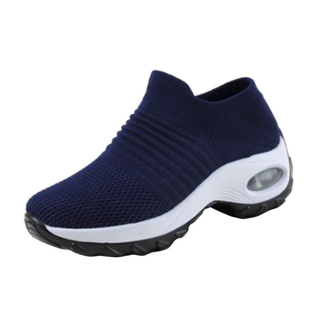 Running Sneakers Fashion Breathable Mesh Casual Shoes Platform Sneakers Men Platform Slip-On Sneakers Walking  Women Shoes