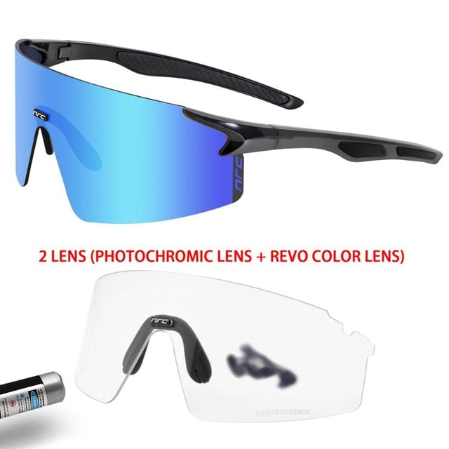 NRC 3 Lens UV400 Cycling Sunglasses TR90 Sports Bicycle Glasses MTB Mountain Bike Fishing Hiking Riding Eyewear for men women