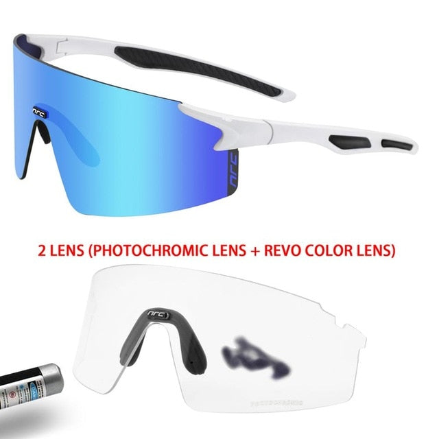 NRC 3 Lens UV400 Cycling Sunglasses TR90 Sports Bicycle Glasses MTB Mountain Bike Fishing Hiking Riding Eyewear for men women