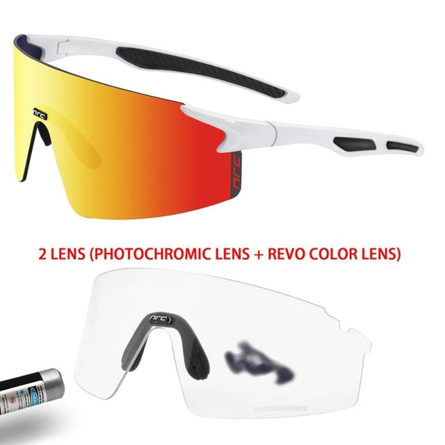 NRC 3 Lens UV400 Cycling Sunglasses TR90 Sports Bicycle Glasses MTB Mountain Bike Fishing Hiking Riding Eyewear for men women