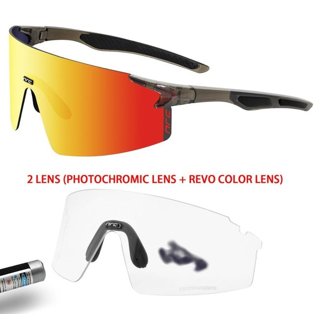 NRC 3 Lens UV400 Cycling Sunglasses TR90 Sports Bicycle Glasses MTB Mountain Bike Fishing Hiking Riding Eyewear for men women