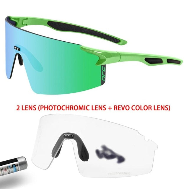 NRC 3 Lens UV400 Cycling Sunglasses TR90 Sports Bicycle Glasses MTB Mountain Bike Fishing Hiking Riding Eyewear for men women