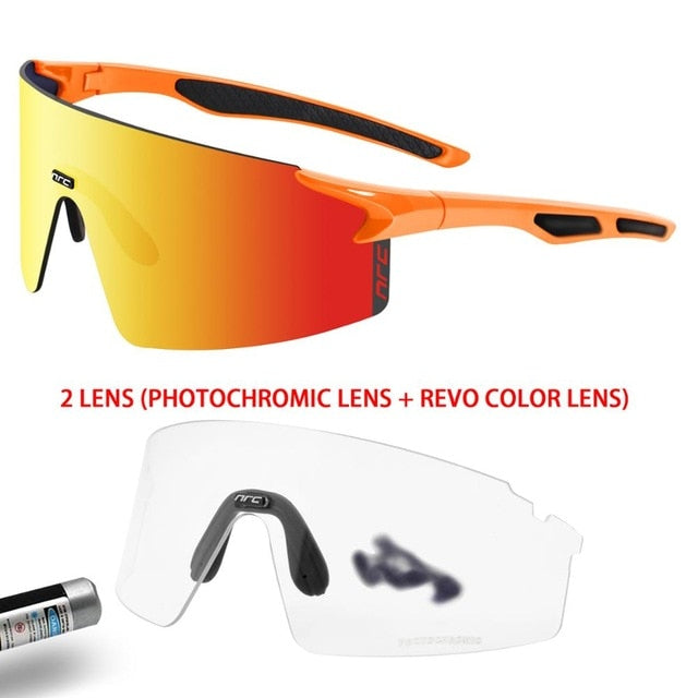 NRC 3 Lens UV400 Cycling Sunglasses TR90 Sports Bicycle Glasses MTB Mountain Bike Fishing Hiking Riding Eyewear for men women