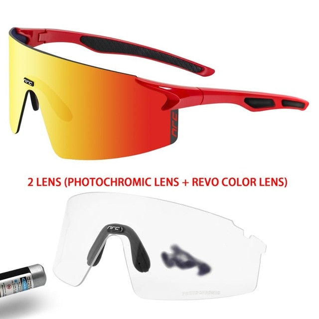 NRC 3 Lens UV400 Cycling Sunglasses TR90 Sports Bicycle Glasses MTB Mountain Bike Fishing Hiking Riding Eyewear for men women