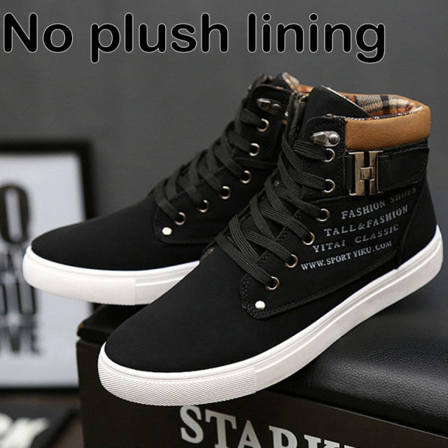 Ankle boots men snow boots winter warm Lace-up men shoes 2021 new fashion flock plush winter boots men shoe plus size 39-47