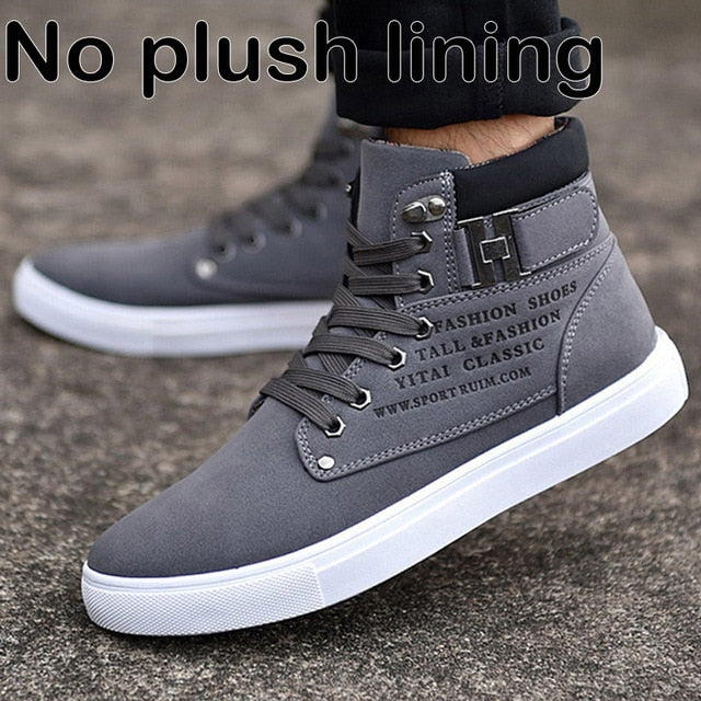 Ankle boots men snow boots winter warm Lace-up men shoes 2021 new fashion flock plush winter boots men shoe plus size 39-47