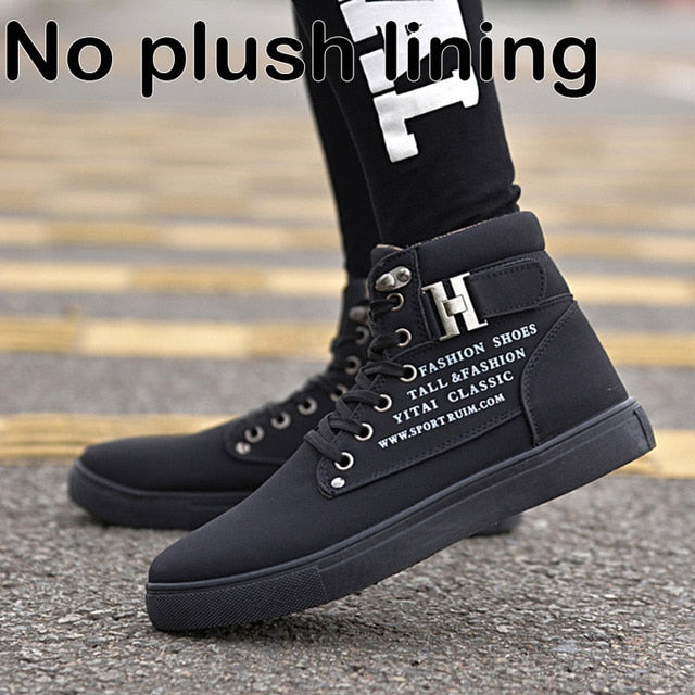 Ankle boots men snow boots winter warm Lace-up men shoes 2021 new fashion flock plush winter boots men shoe plus size 39-47