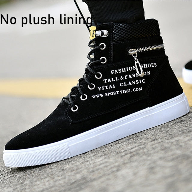 Ankle boots men snow boots winter warm Lace-up men shoes 2021 new fashion flock plush winter boots men shoe plus size 39-47