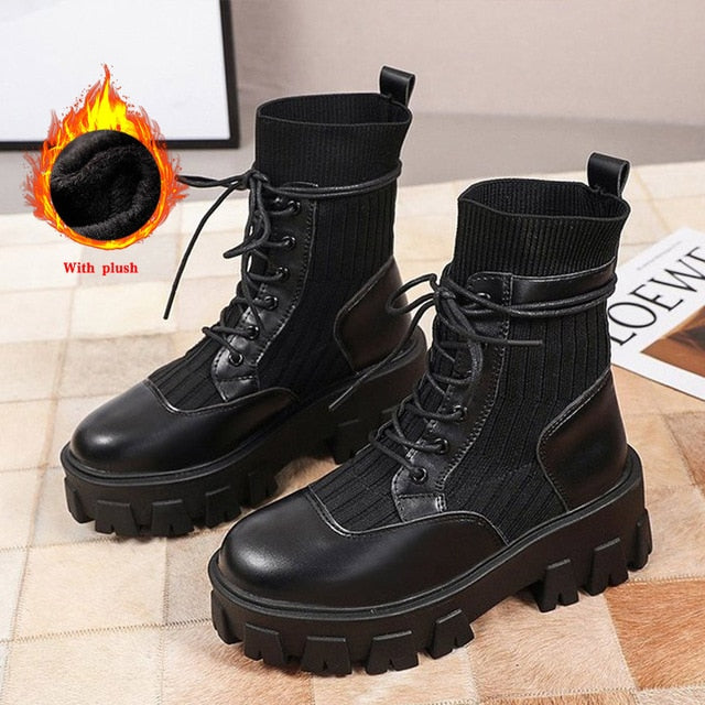 Real Soft Leather Nude Boots Women's British Style Autumn And Winter 2021 New Casual Women's Shoes Short boots Women Fashion